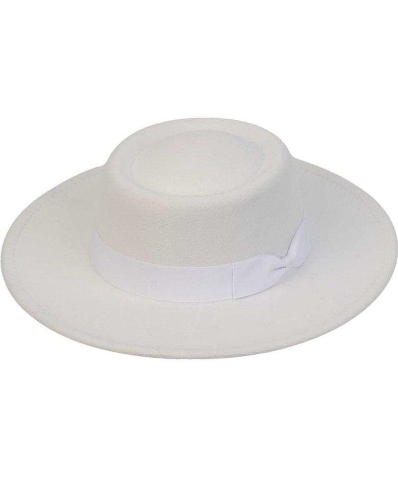 Wool White Ribbon Long Fedora 페도라