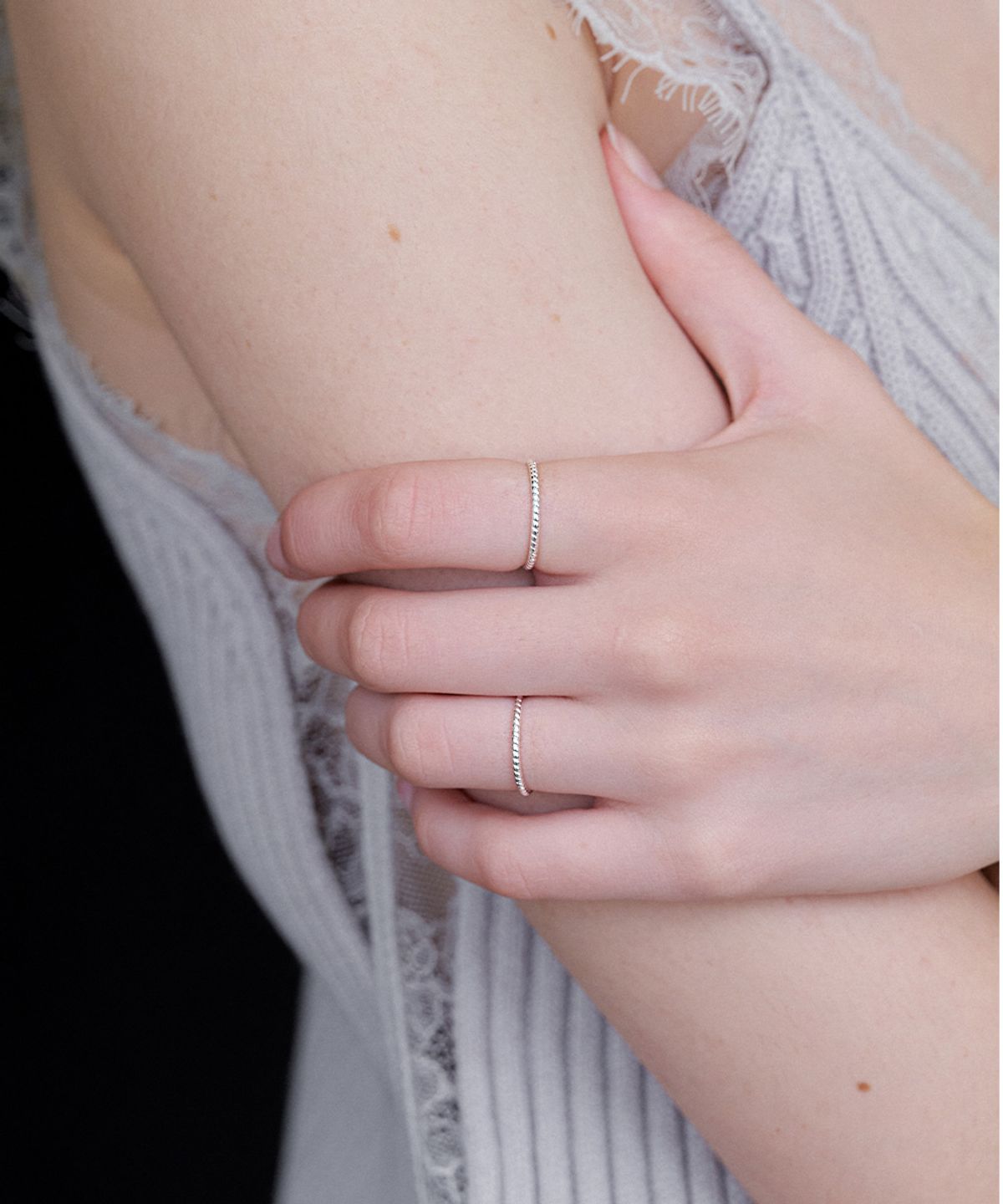 오블라(OVLA) slim threads ring set JR011