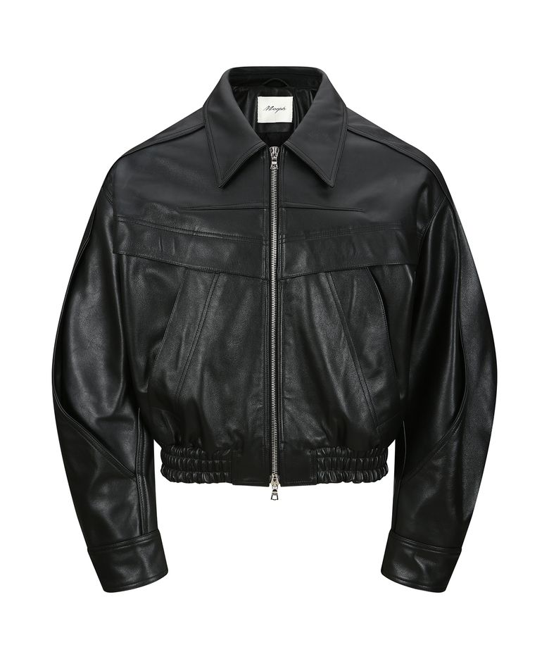 Divided Leather Blouson Jacket