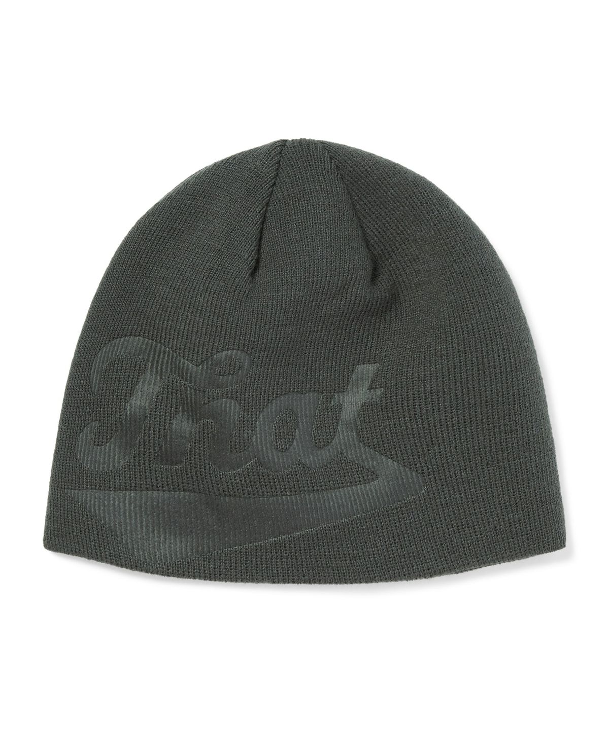 디스이즈네버댓(THISISNEVERTHAT) Debossed That No Cuff Beanie Charcoal