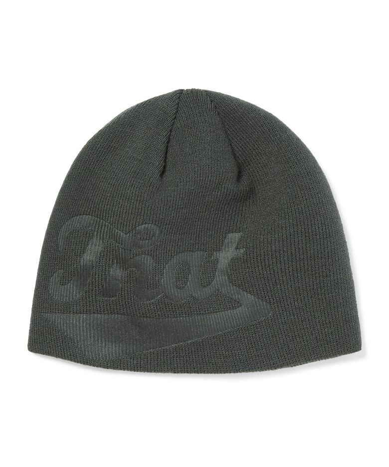 Debossed That No Cuff Beanie Charcoal