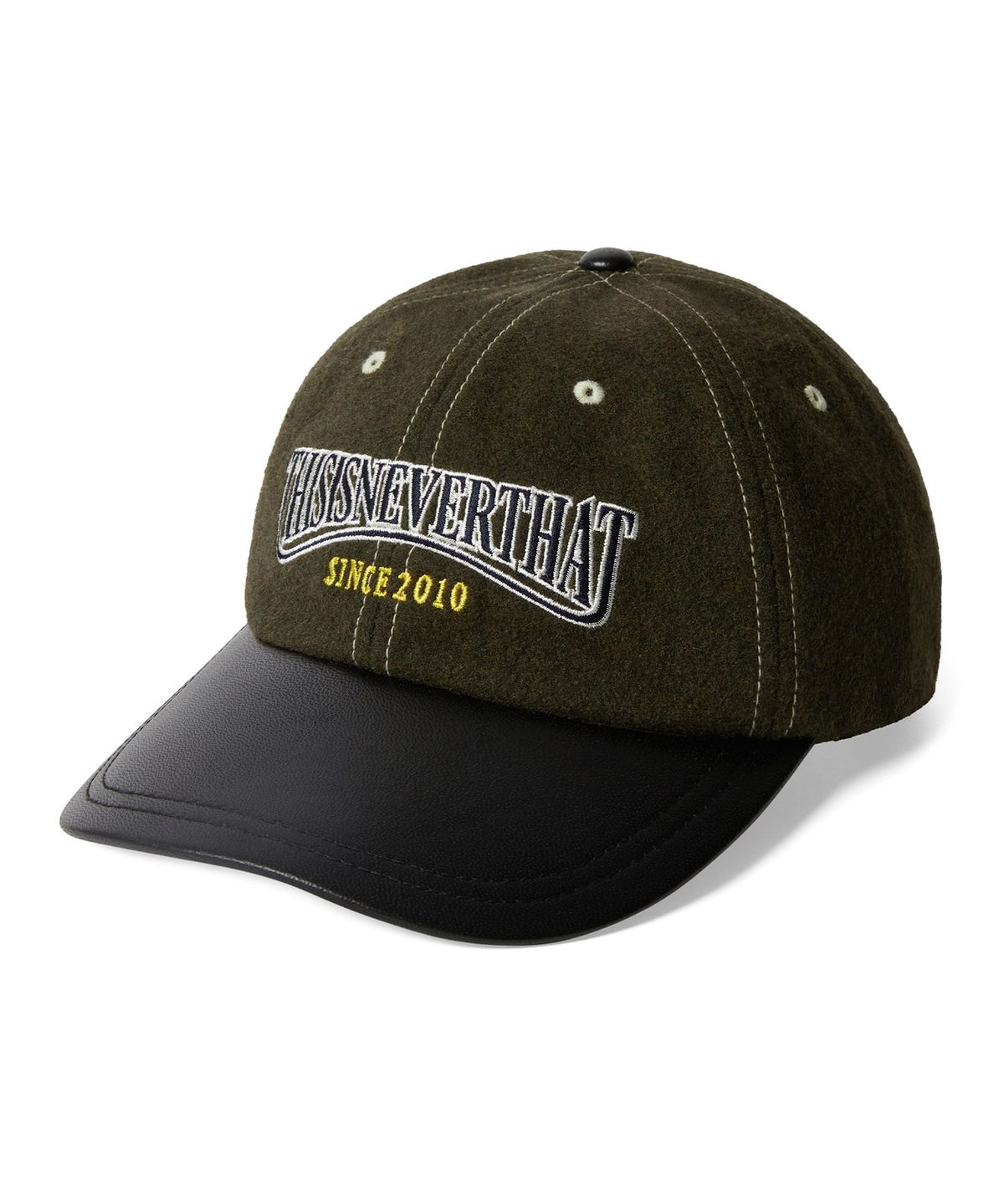 디스이즈네버댓(THISISNEVERTHAT) Visor Leather Cap Olive