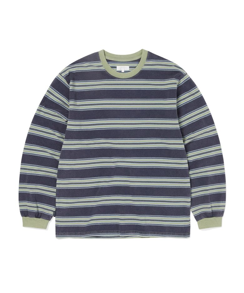 Striped L/S Tee Navy