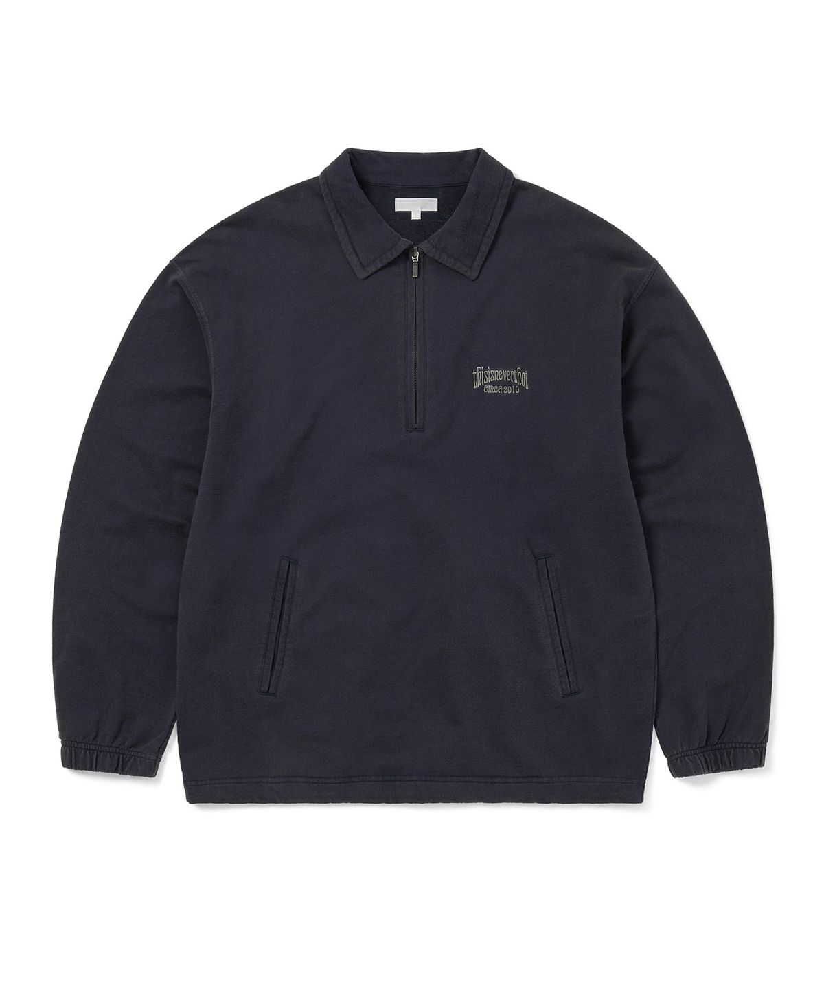디스이즈네버댓(THISISNEVERTHAT) Half Zip Sweatshirt Navy