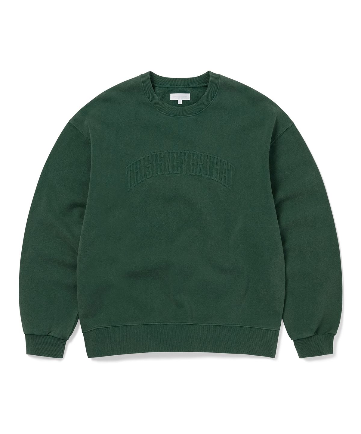 디스이즈네버댓(THISISNEVERTHAT) Faded Arch-Logo Crewneck Dark Green