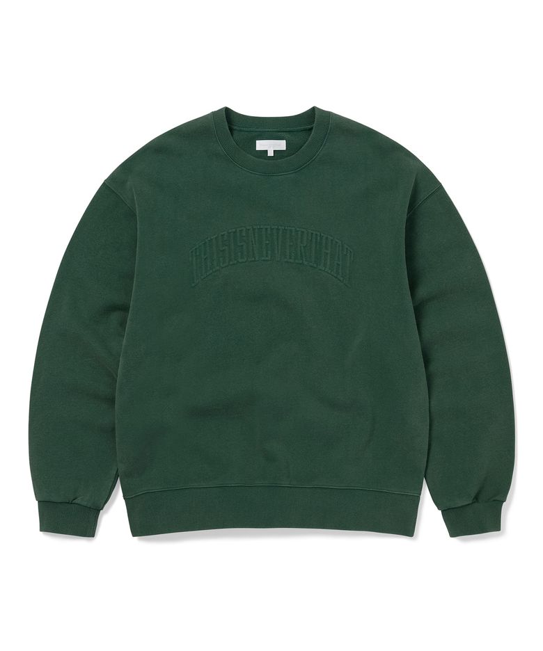 Faded Arch-Logo Crewneck Dark Green