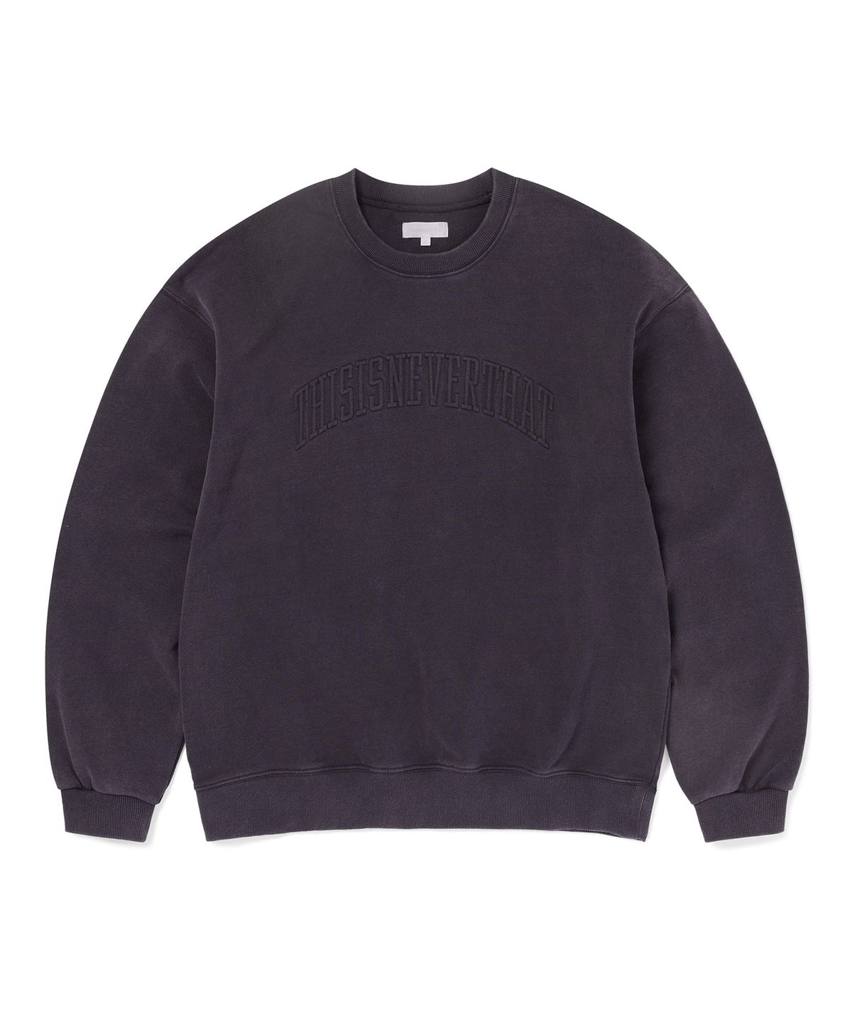 디스이즈네버댓(THISISNEVERTHAT) Faded Arch-Logo Crewneck Damaged Black
