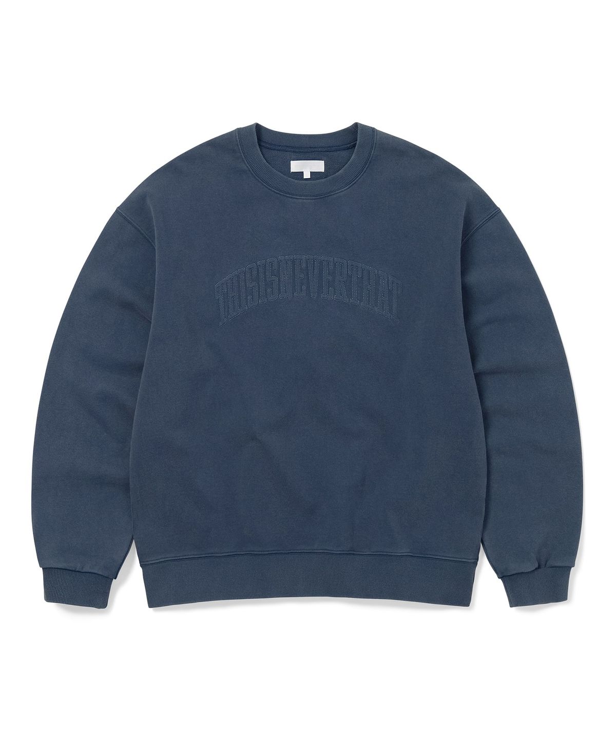 디스이즈네버댓(THISISNEVERTHAT) Faded Arch-Logo Crewneck Deep Water