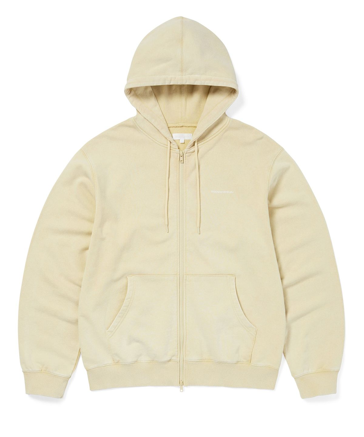 디스이즈네버댓(THISISNEVERTHAT) Small T-Logo Zip Up Hoodie Pale Gold