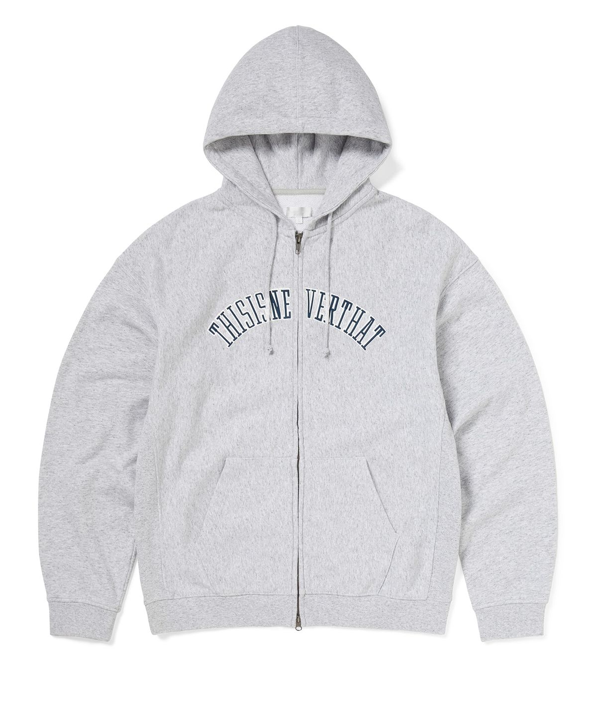 디스이즈네버댓(THISISNEVERTHAT) Applique Zip Up Hoodie Heather Grey