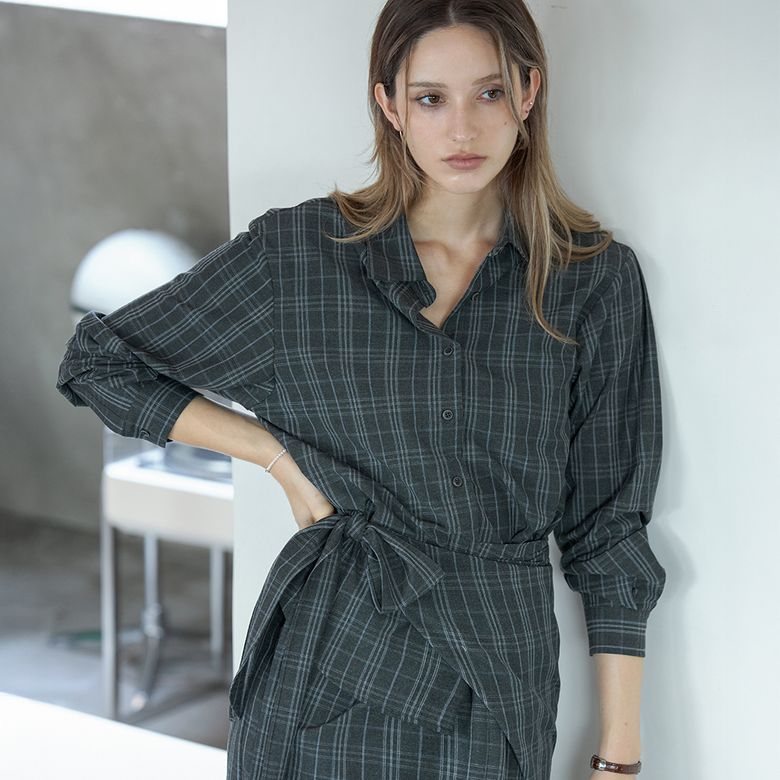 노트 드레이프 카라원피스 CHECK