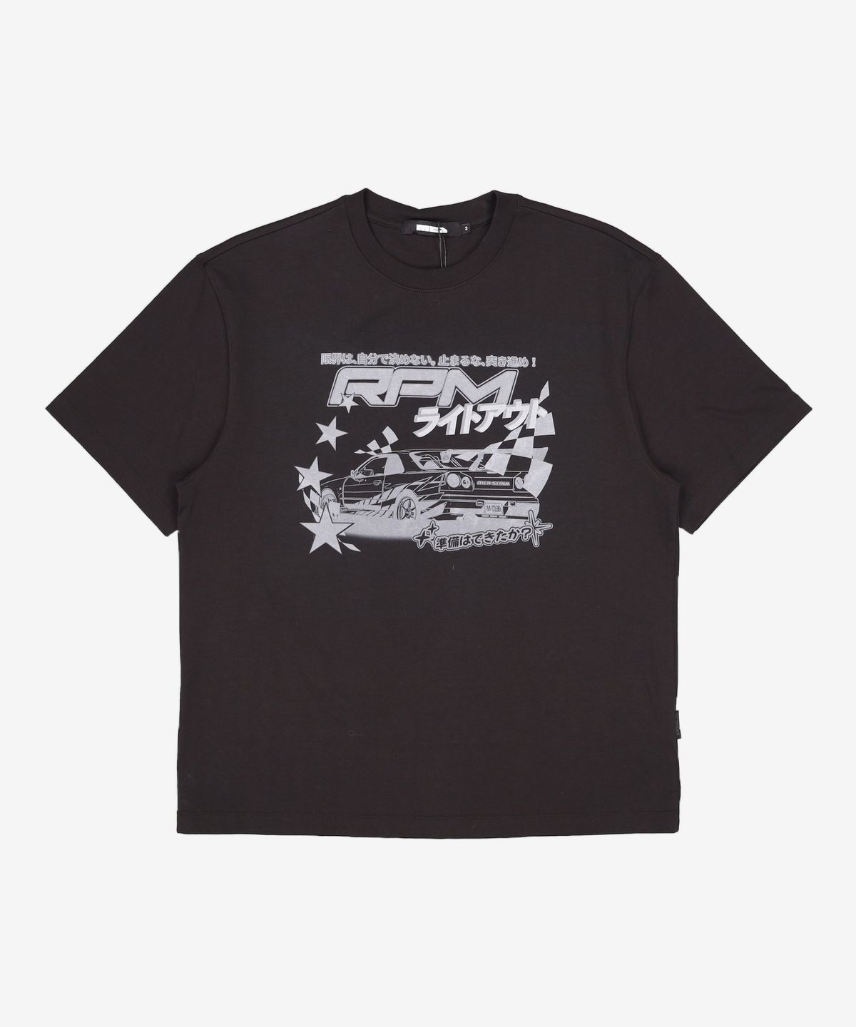 메아(MEA) OVERSIZED RACING CAR TOP [BLACK] 2