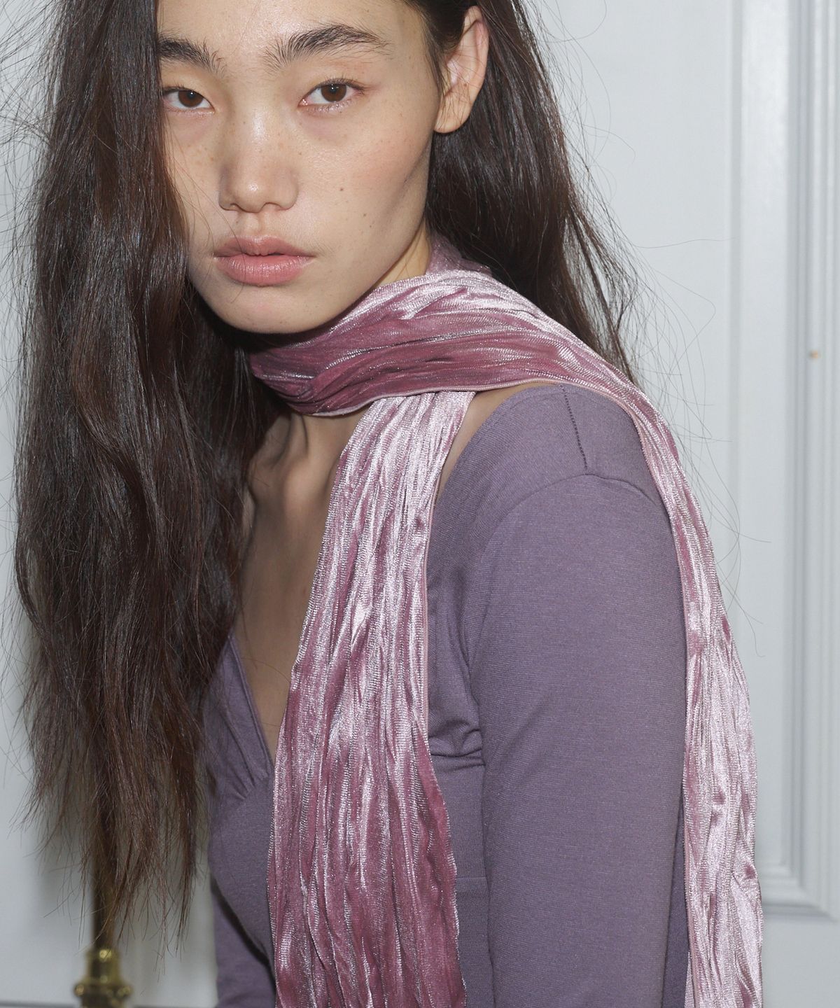 더포르타(THEPORTA) CRINKLE SCARF, PINK