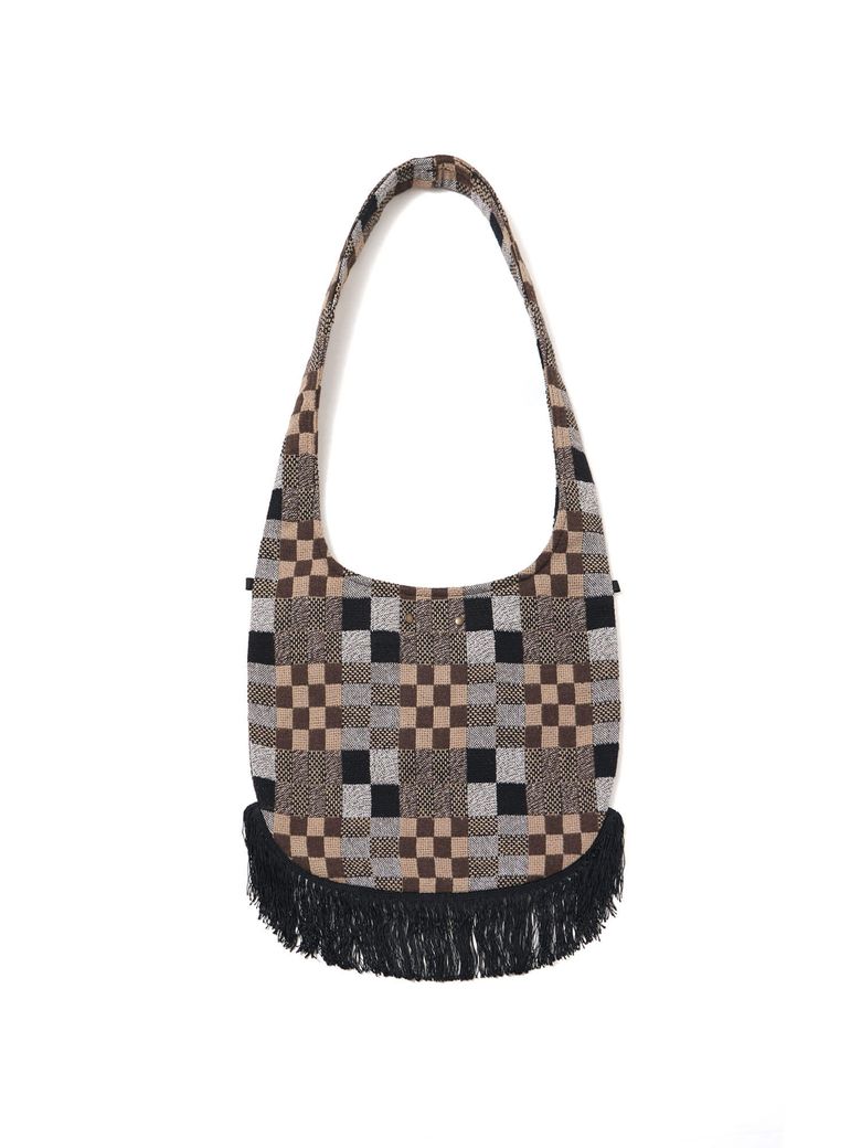paradise tassel bag (check)