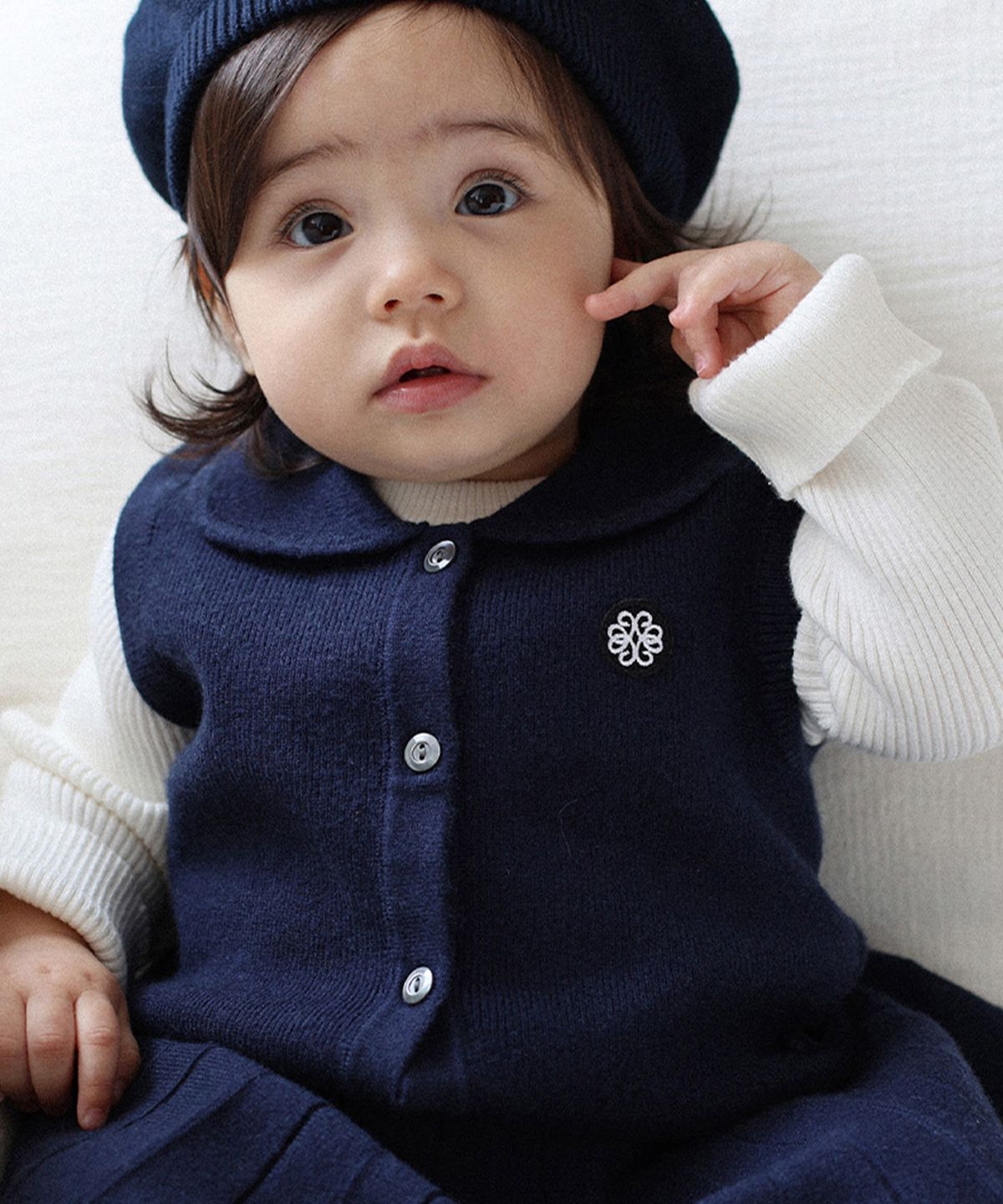 더로하(THE LOHA) [BABY] 마레 베스트 스커트 SET 네이비