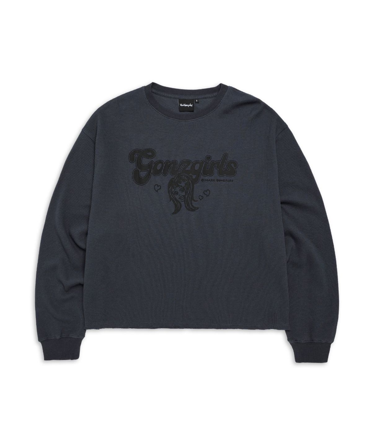 마크곤잘레스(MARK GONZALES) GONZ GIRLS 그래픽 와플 긴팔 티셔츠 - NAVY