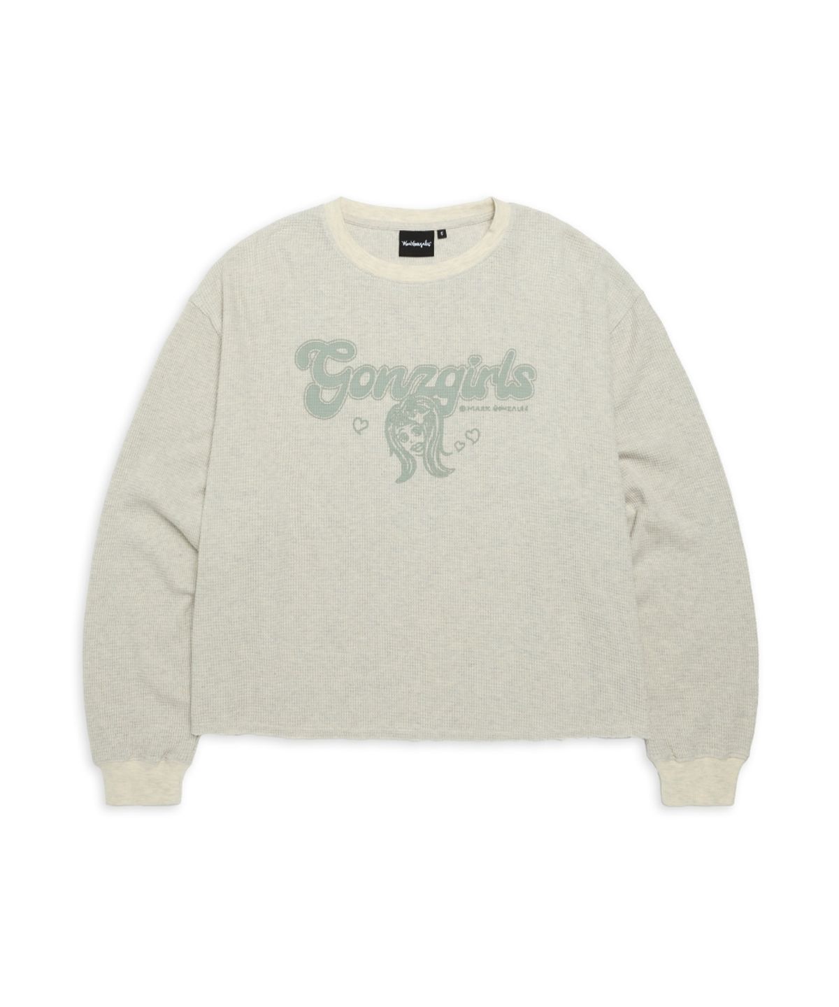 마크곤잘레스(MARK GONZALES) GONZ GIRLS 그래픽 와플 긴팔 티셔츠 - OATMEAL
