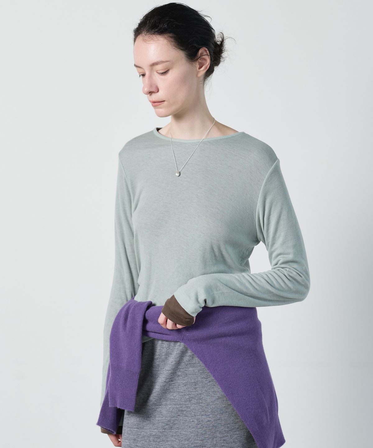 누베르(NUVERE) Base Long Sleeve Tee Mint
