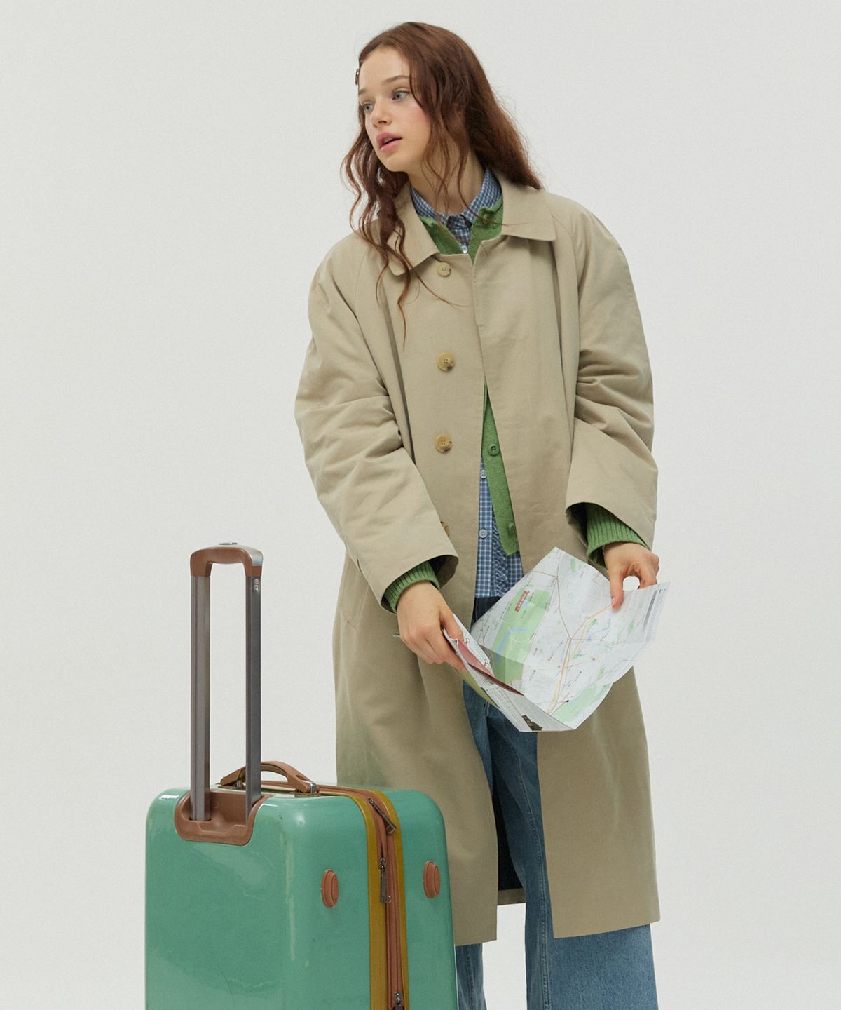 뉴루키(NEW LOOKY) Classic trench coat_Beige