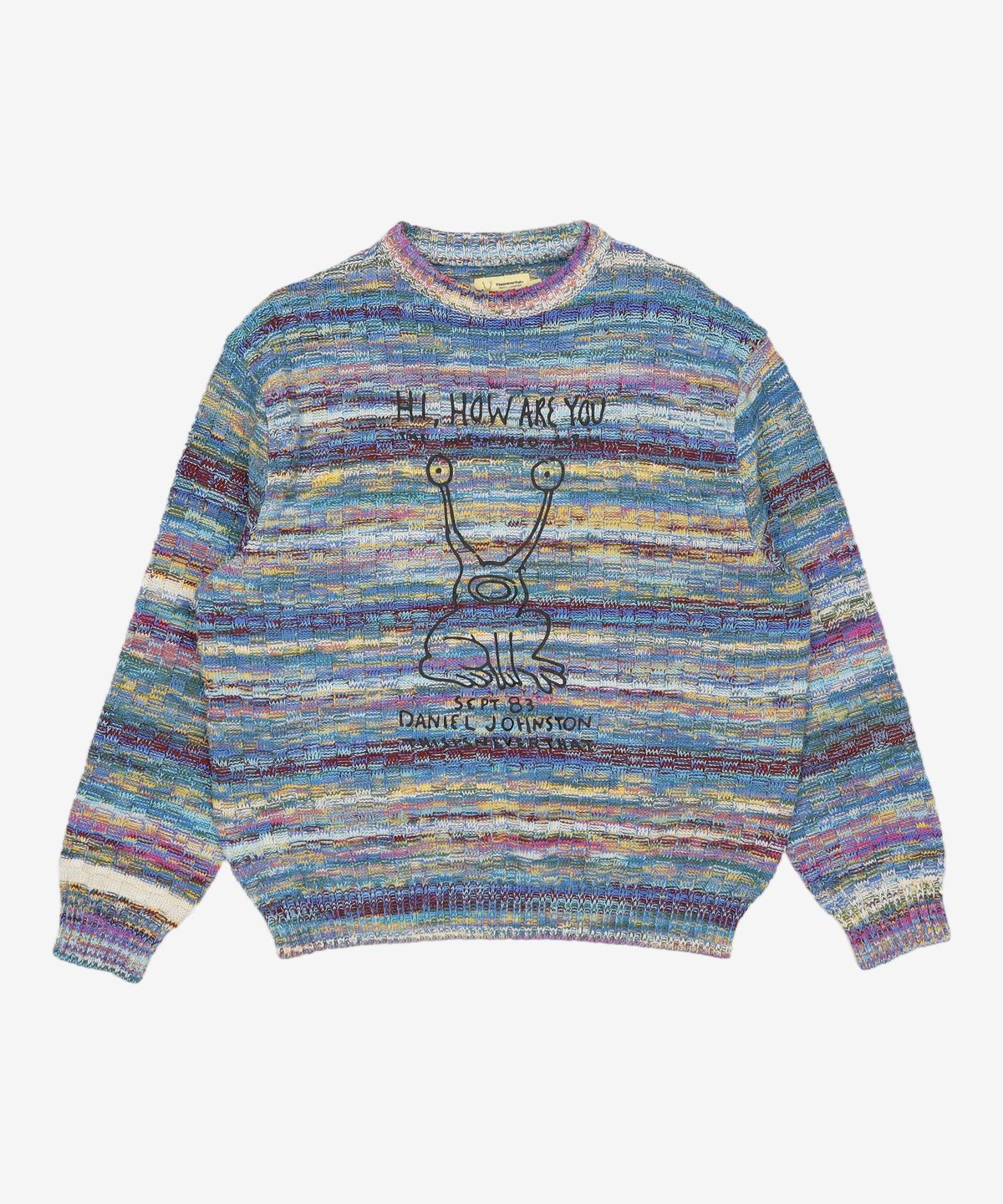 디스이즈네버댓(THISISNEVERTHAT) TNT Daniel Johnston Frog Knit Sweater Blue M