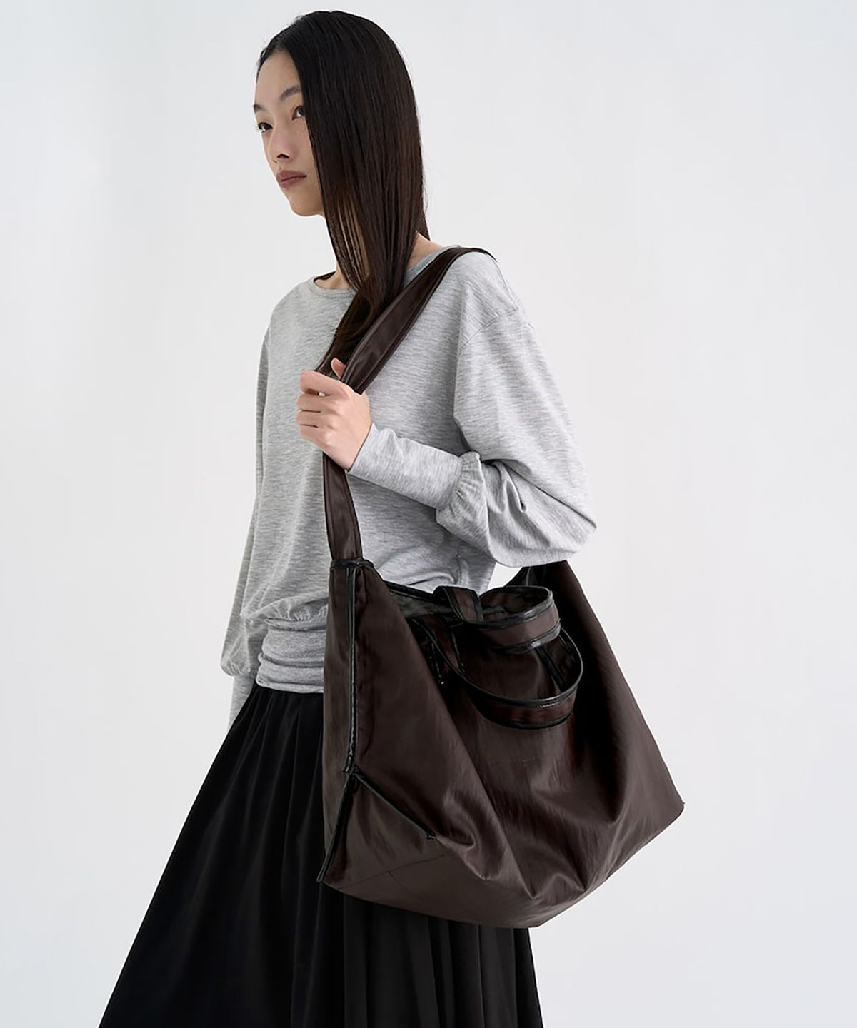 앙개(ANGGAE) Office Tote  Brown