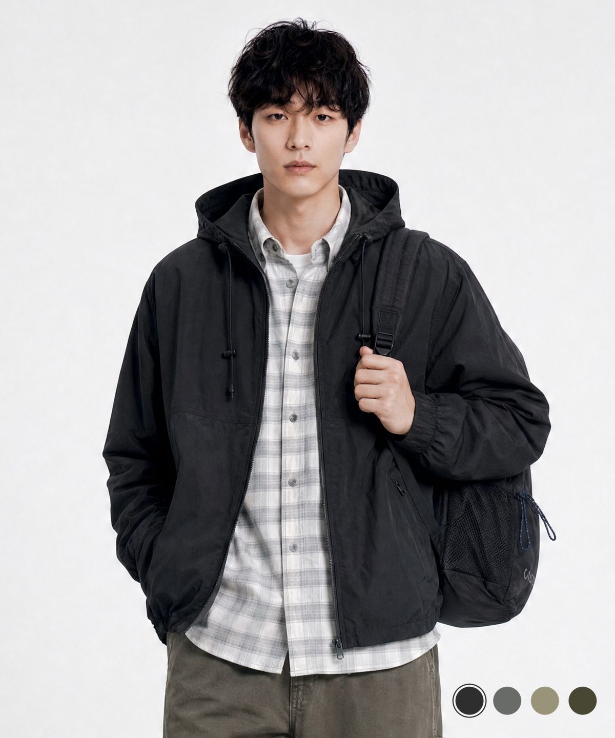 페플(FP142) 데일리 윈드쉴드 크롭 자켓 블랙 KHOT1576