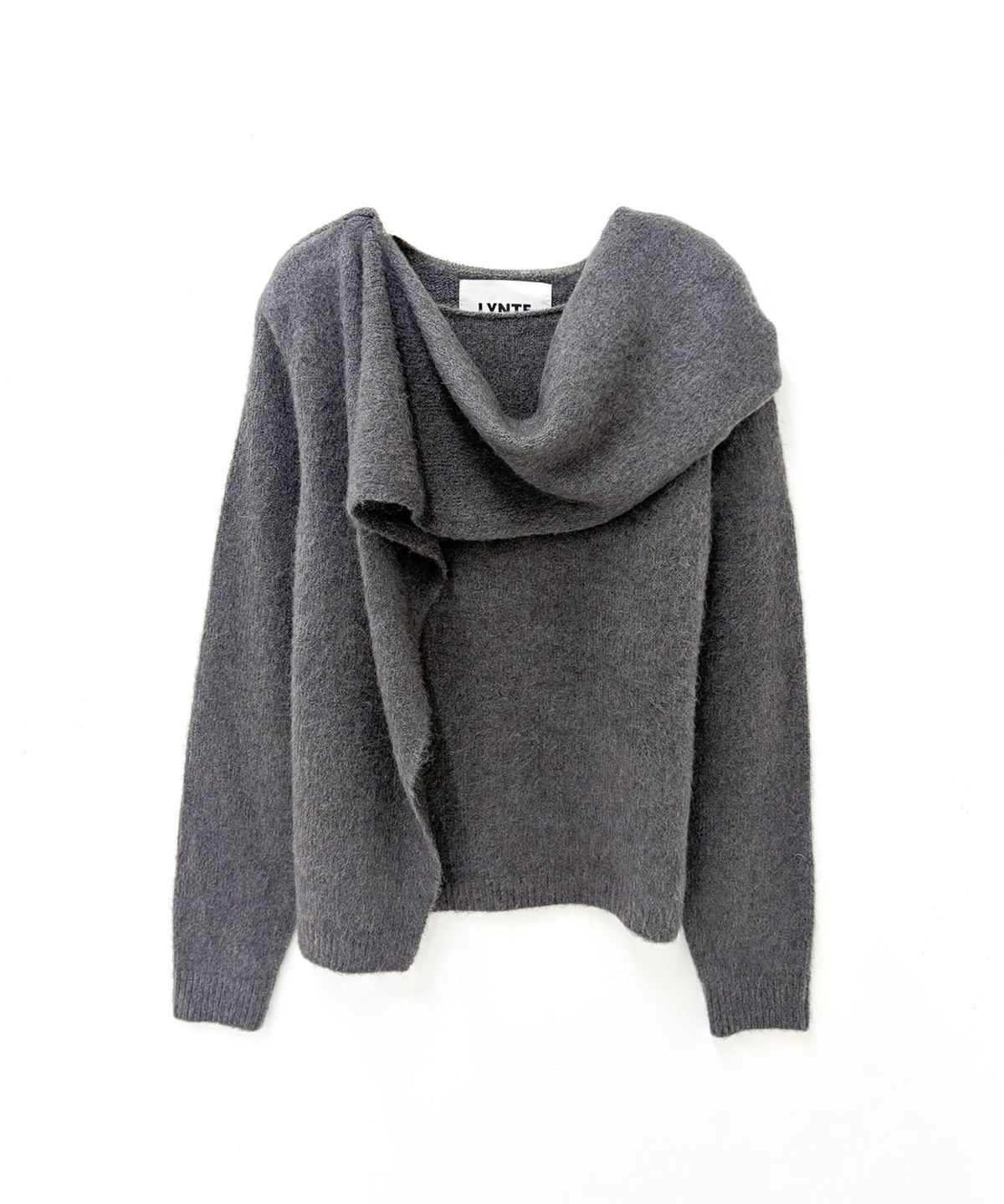 린테(LYNTE) Alpaca Muffler Knit (Dark Gray)