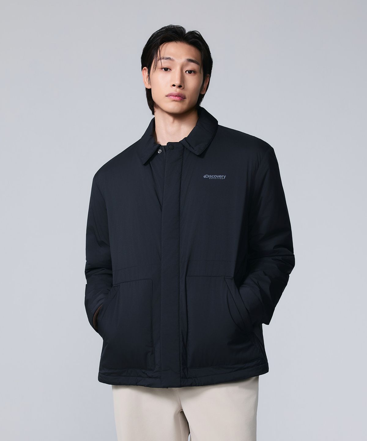 디스커버리 익스페디션(DISCOVERY EXPEDITION) 남성 커뮤트 미드 패딩자켓 (BLACK)