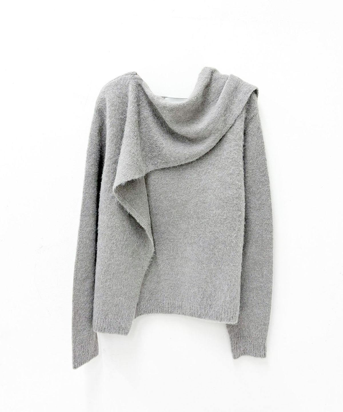 린테(LYNTE) Alpaca Muffler Knit (Ash Gray)