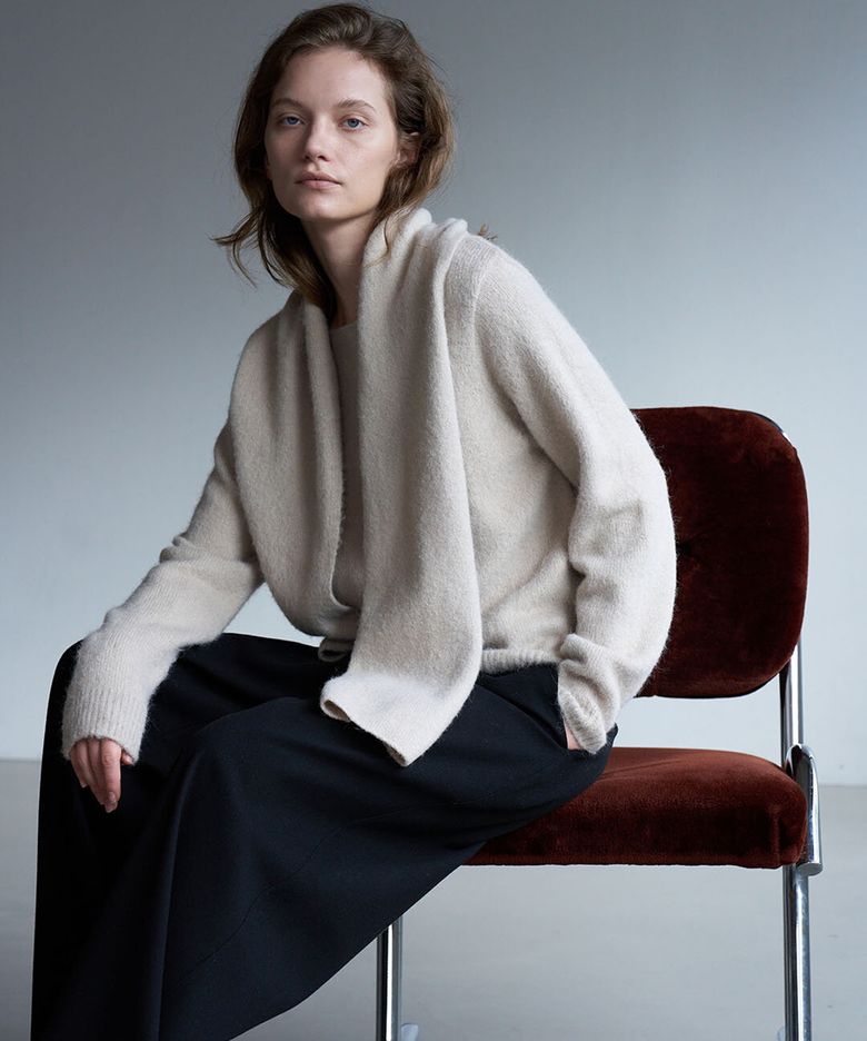 Alpaca Muffler Knit (Beige)