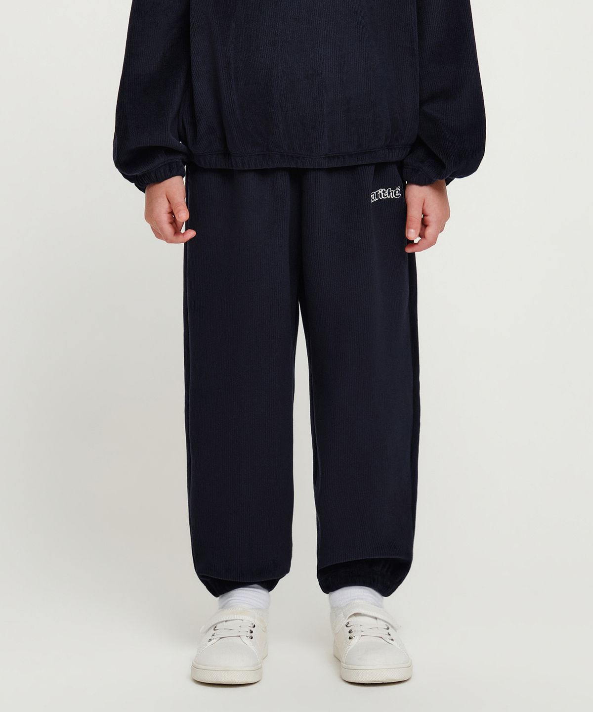 마리떼 키즈(MARITHÉ KIDS) KIDS VELOUR TRACK PANTS navy