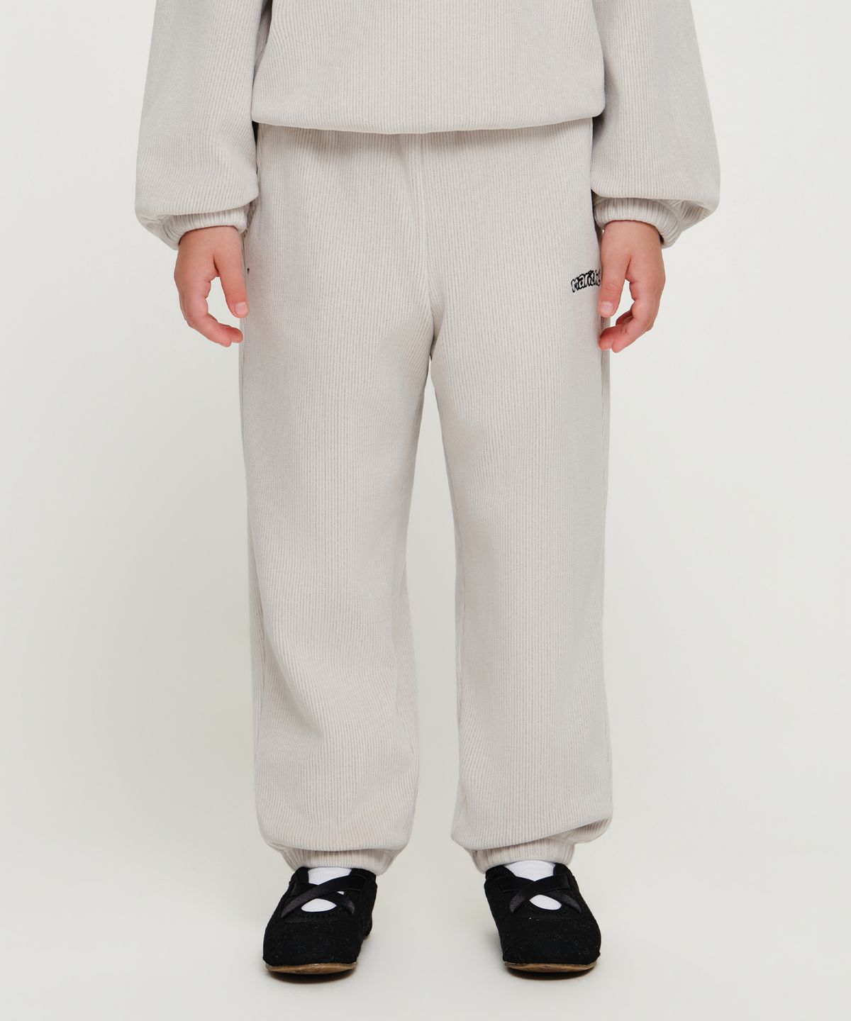 마리떼 키즈(MARITHÉ KIDS) KIDS VELOUR TRACK PANTS light gray