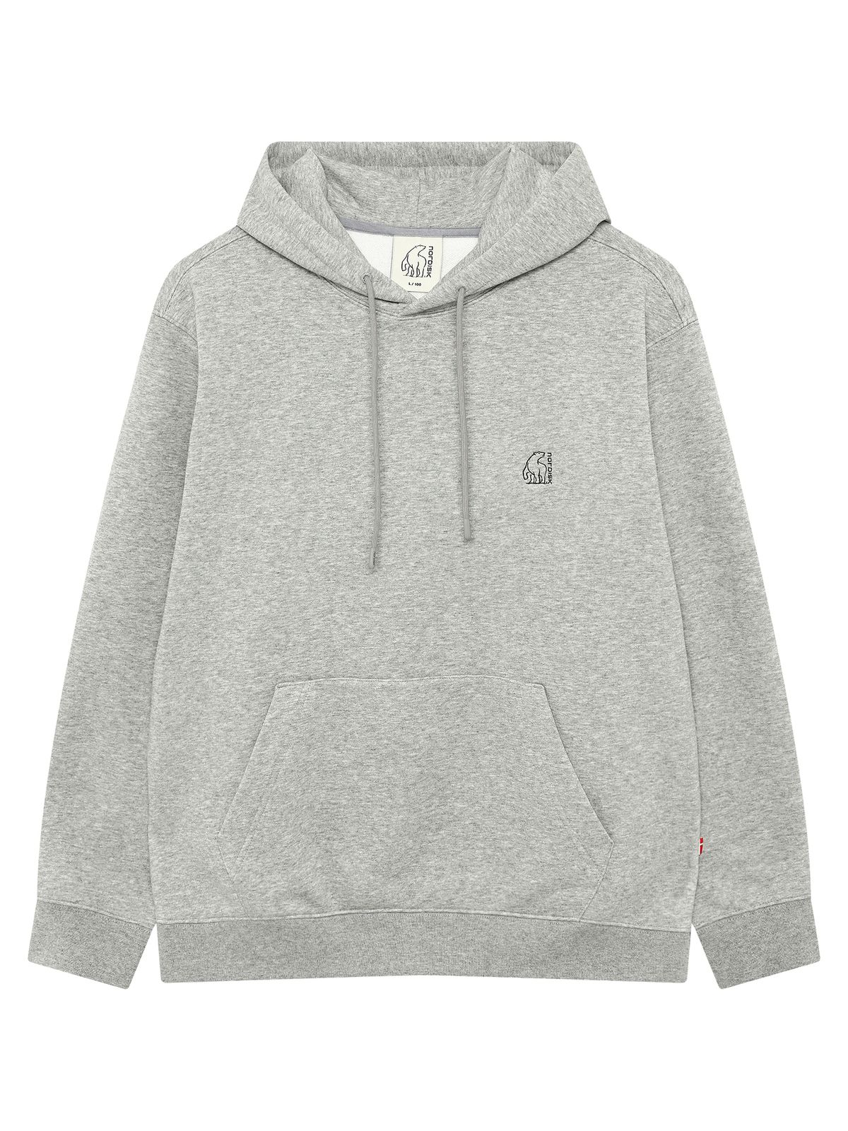 노르디스크(NORDISK) 빅 폴라베어 기모 후디 티셔츠 - U_Melange GREY OUW26222MH