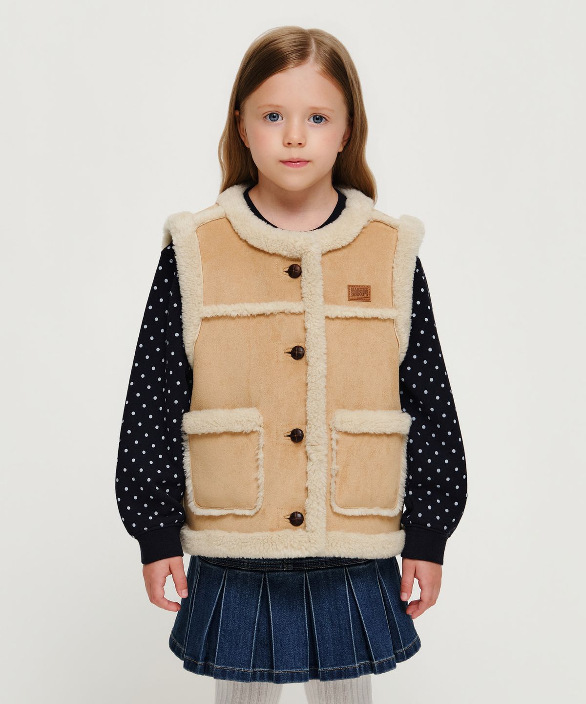 마리떼 키즈(MARITHÉ KIDS) KIDS SHEARLING VEST beige