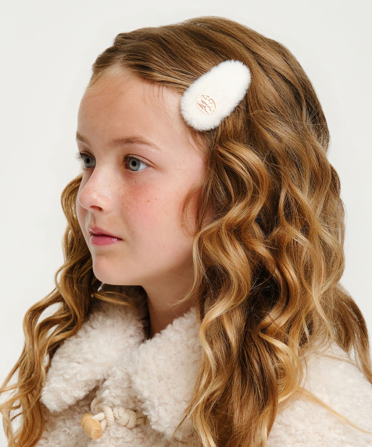 마리떼 키즈(MARITHÉ KIDS) KIDS FUR HAIR PIN 2PACK cream