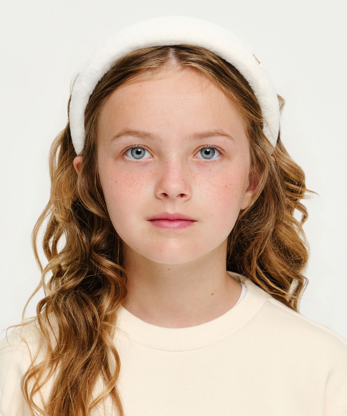 마리떼 키즈(MARITHÉ KIDS) KIDS FUR HAIR BAND cream