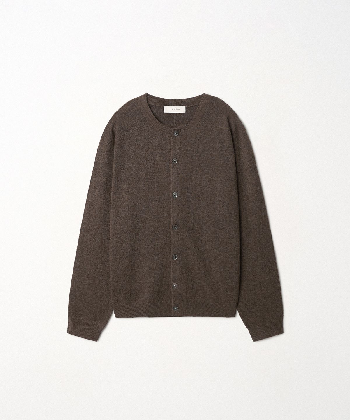 이지오(EZIO) Saddle Round Cardigan_Brown