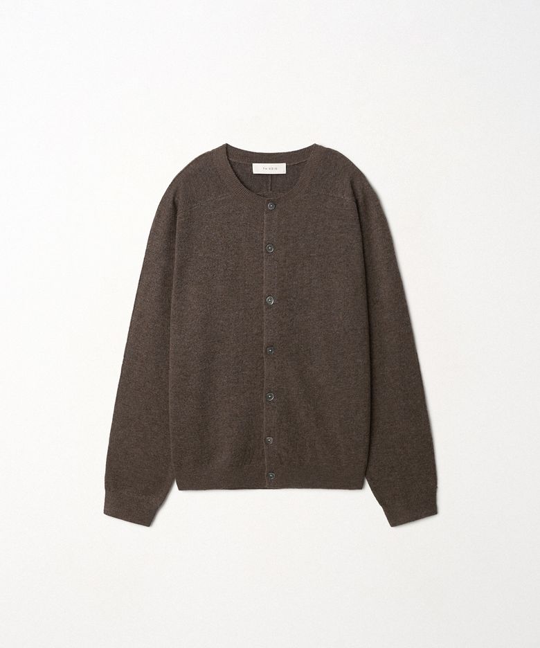 Saddle Round Cardigan_Brown