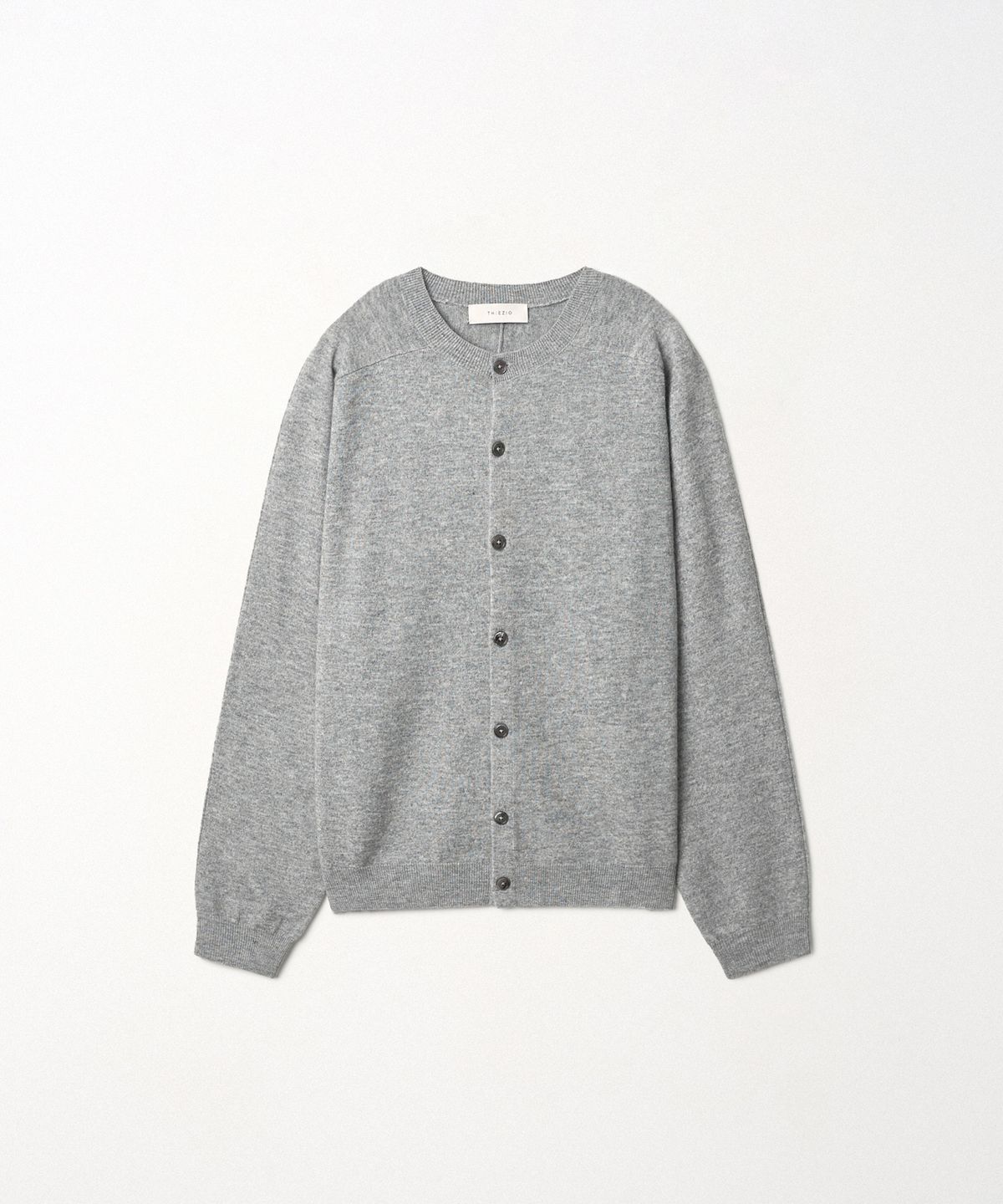 이지오(EZIO) Saddle Round Cardigan_Grey