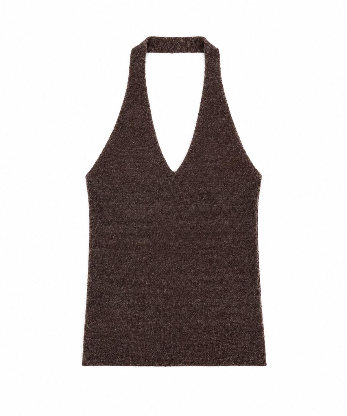 린테(LYNTE) Baby Alpaca Halter Knit (Brown)