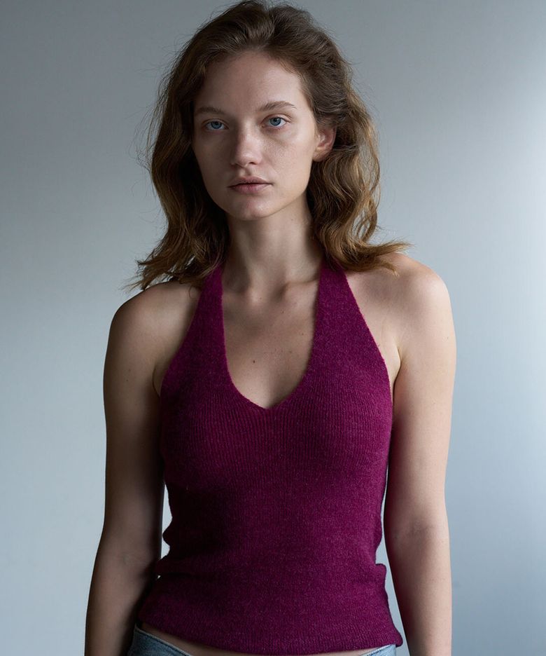 Baby Alpaca Halter Knit (Grape)