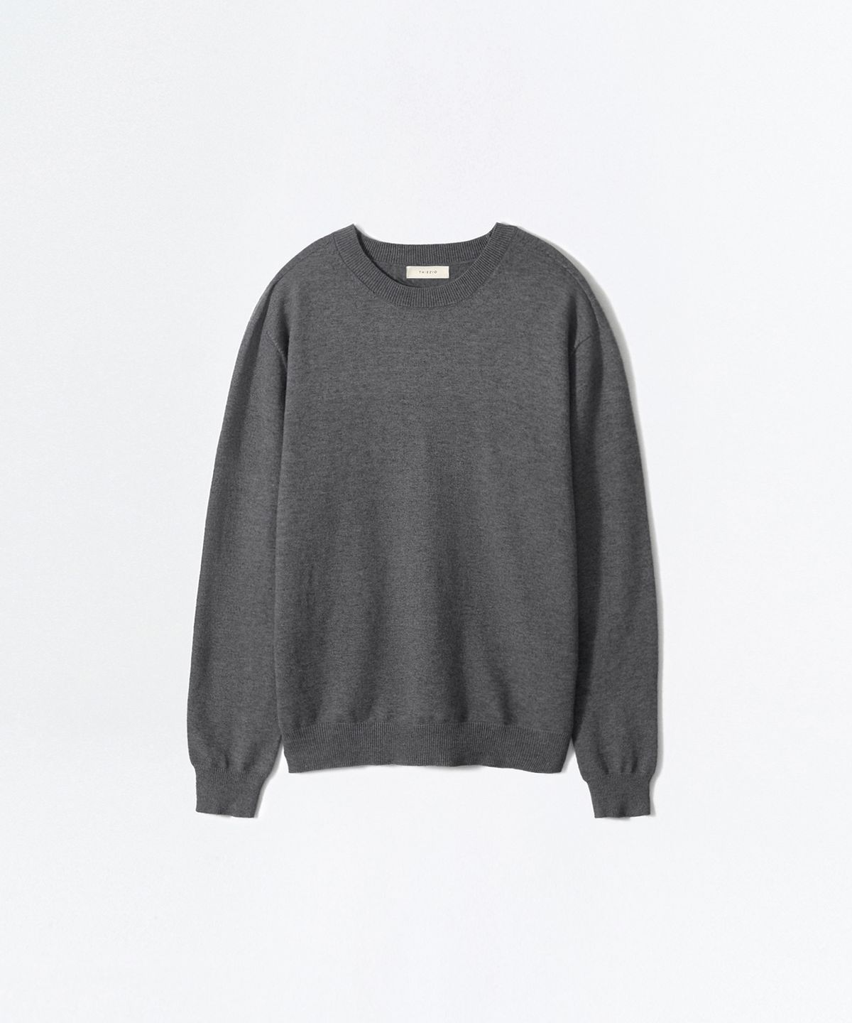 이지오(EZIO) Seamless Crew Knit_Charcoal