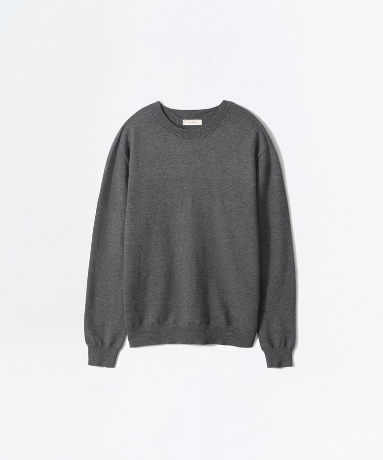 Seamless Crew Knit_Charcoal
