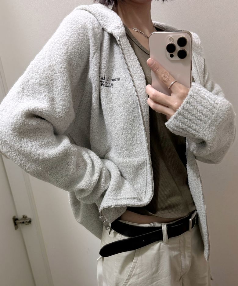 CLASSIC KNIT HOOD ZIP UP