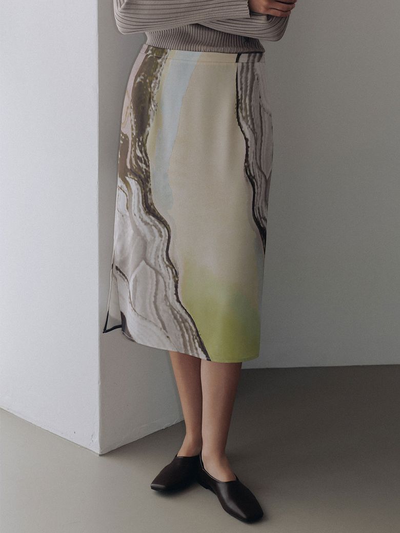 Artwork H-Line Midi Skirt SW6AS878-7E