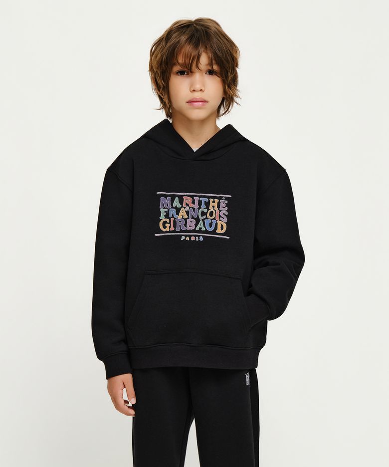 KIDS DOODLE CLASSIC LOGO HOODIE (BRUSHED) black