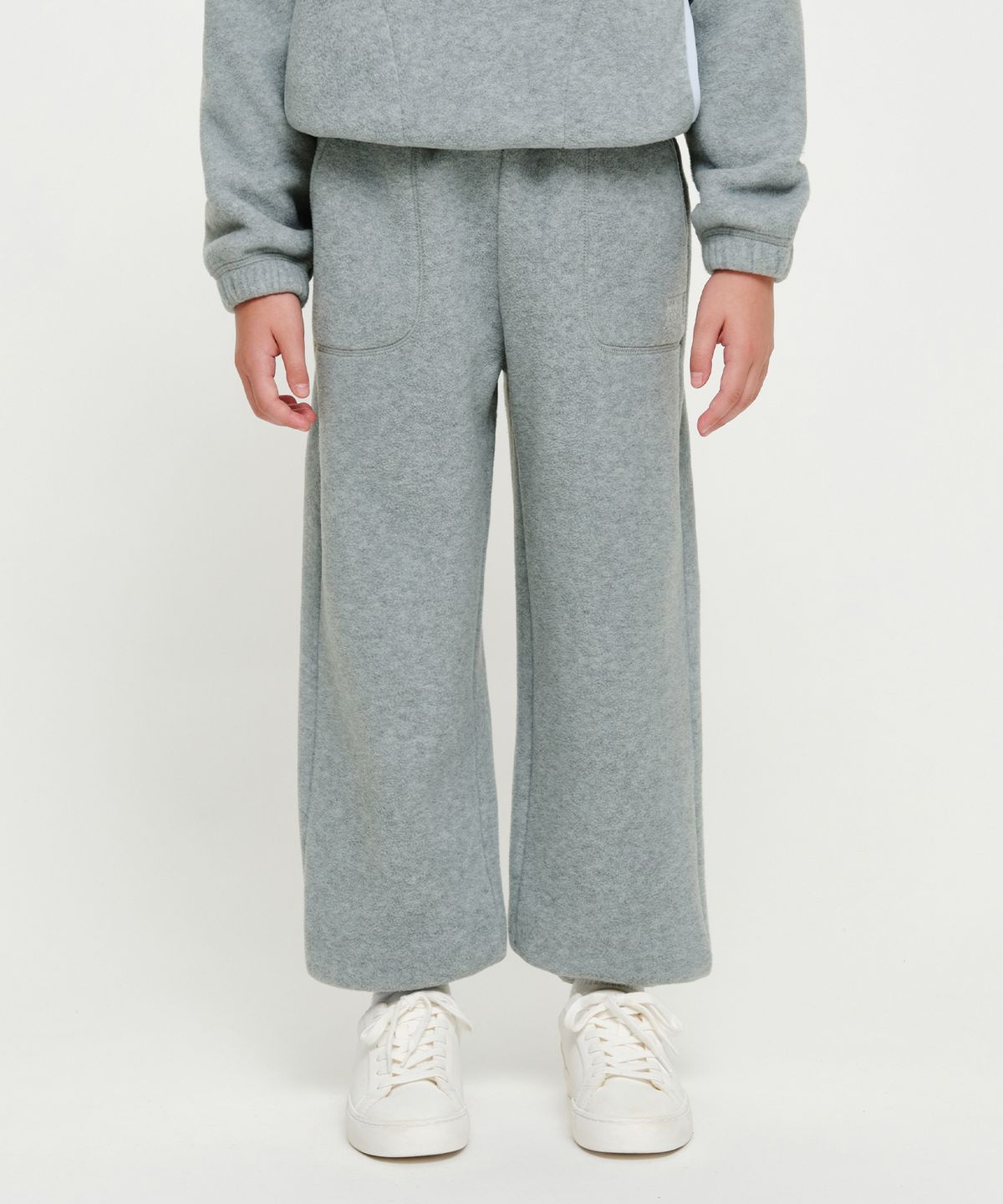 마리떼 키즈(MARITHÉ KIDS) KIDS SMALL CLASSIC LOGO FLEECE SWEAT PANTS heather gray