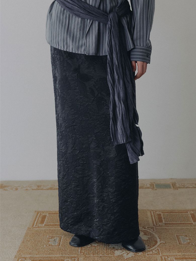 Floral Jacquard Long Skirt SW6AS899-10