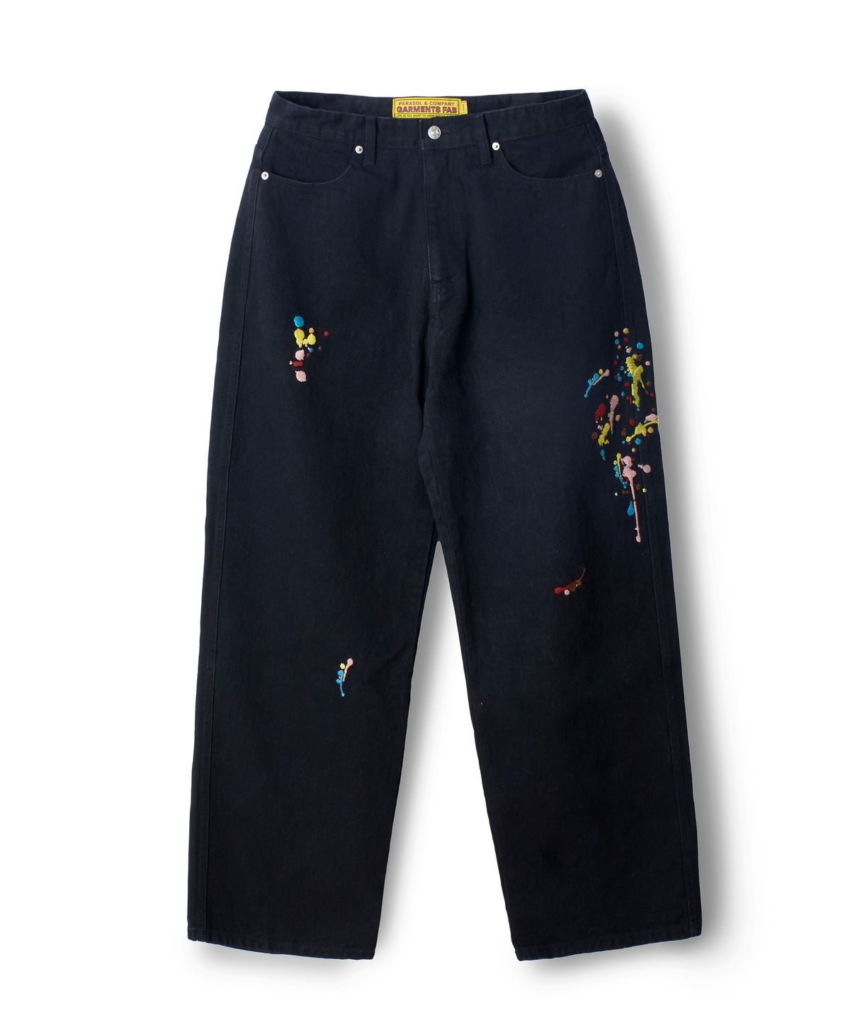 가먼츠팹(GARMENTS FAB) EMB Splatter Painted Pants (BLACK)