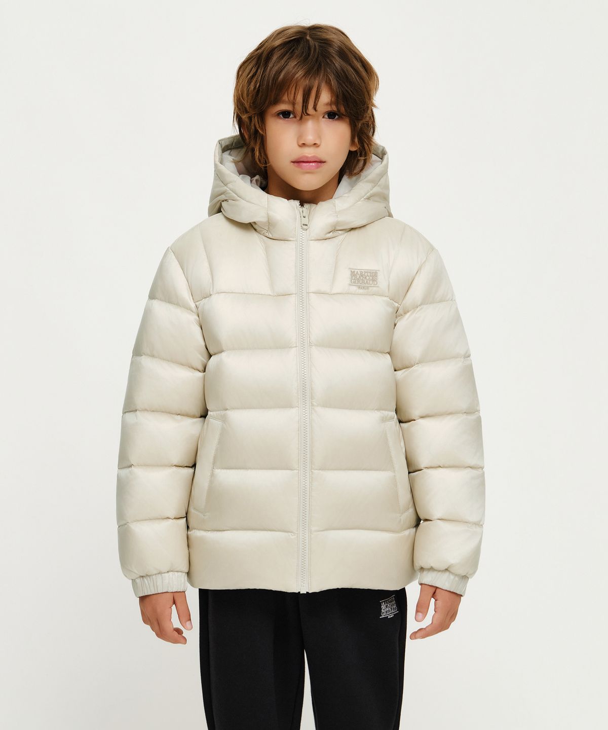 마리떼 키즈(MARITHÉ KIDS) KIDS ESSENTIAL HOOD DOWN JACKET light beige
